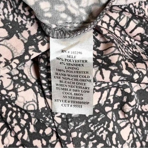 Connected Apparel WRAP DRESS Womens 12 Pink Gray - Picture 5 of 9